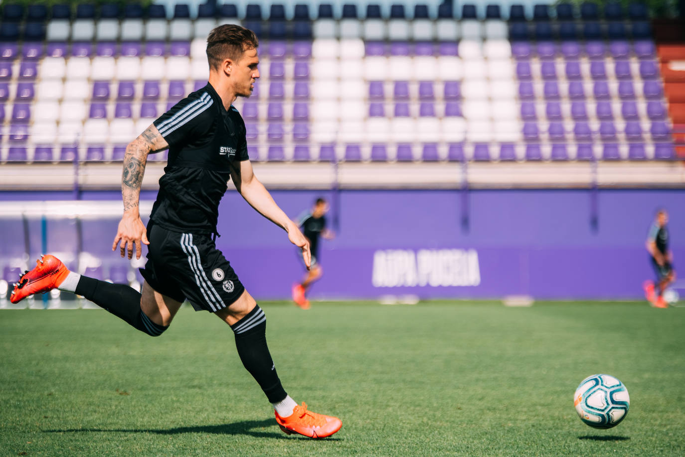 Los jugadores del Pucela siguen con su preparación para retomar la competición liguera. 