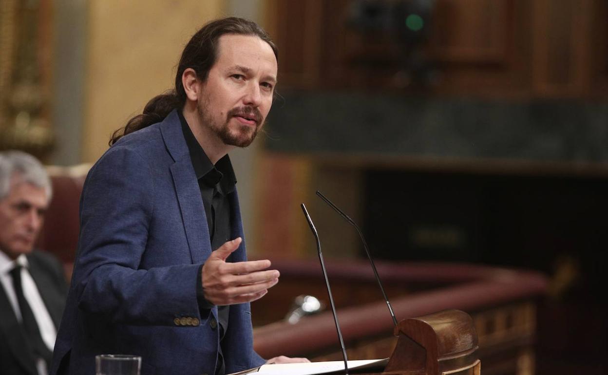 Pablo Iglesias, en una intervención en el Congreso de los Diputados.