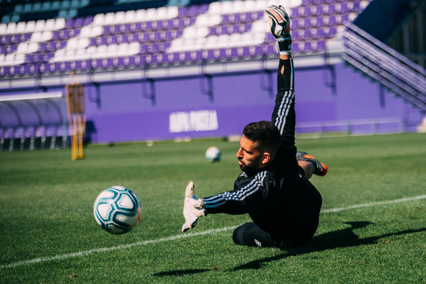 Los jugadores del Pucela se han ejercitado hoy en las instalaciones del Real Valladolid. 