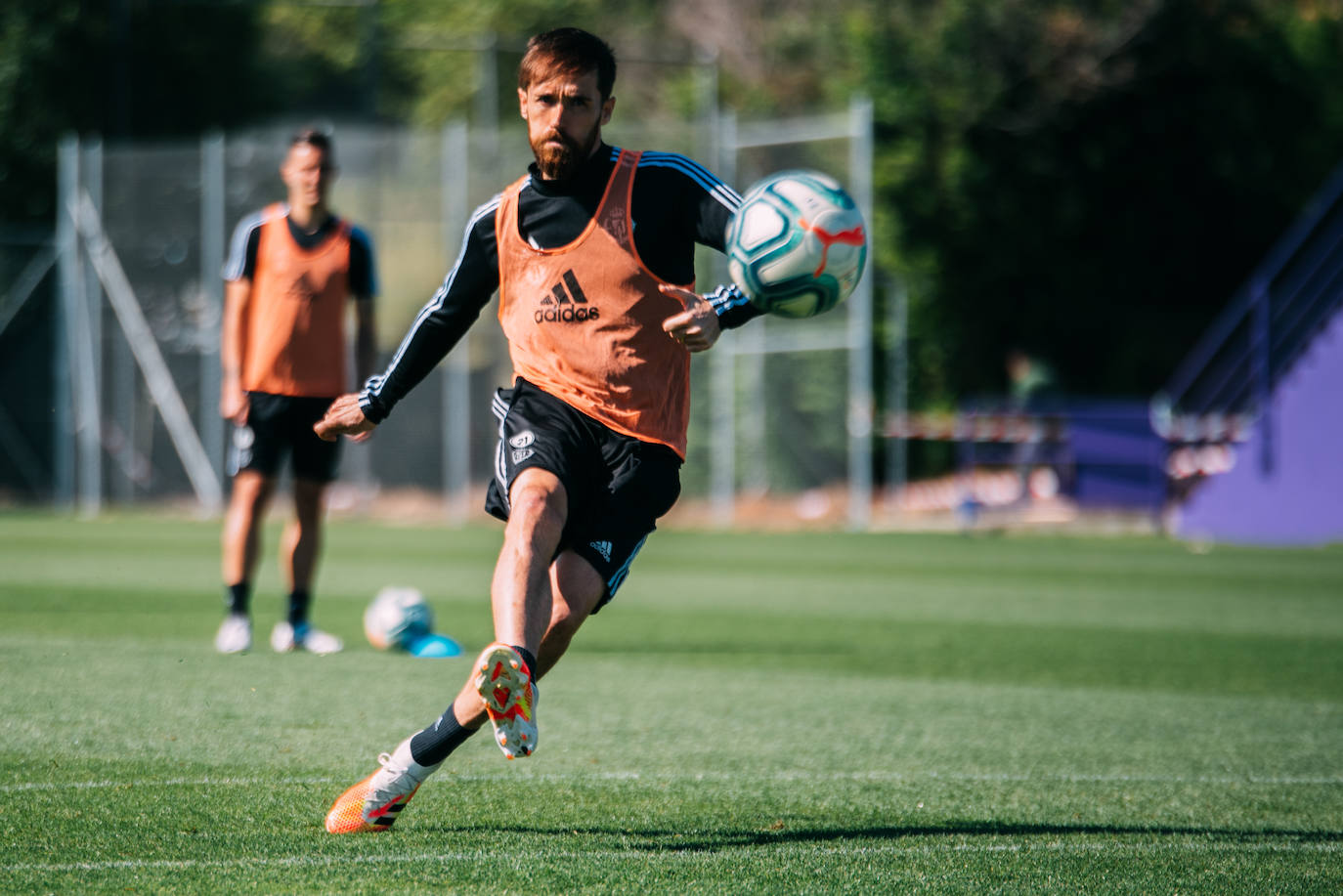 Los jugadores del Pucela se han ejercitado hoy en las instalaciones del Real Valladolid. 