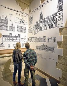 Imagen secundaria 2 - El recorrido se apoya en recreaciones virtuales, infografías y otro tipo de elementos audiovisuales que muestran cerca de 140 edificios y espacios representativos