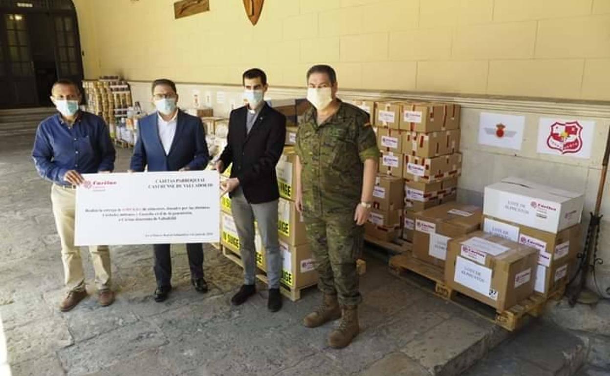 Coronavirus en Valladolid: Voluntarios del Ejército crean en Valladolid la delegación provincial de Cáritas castrense