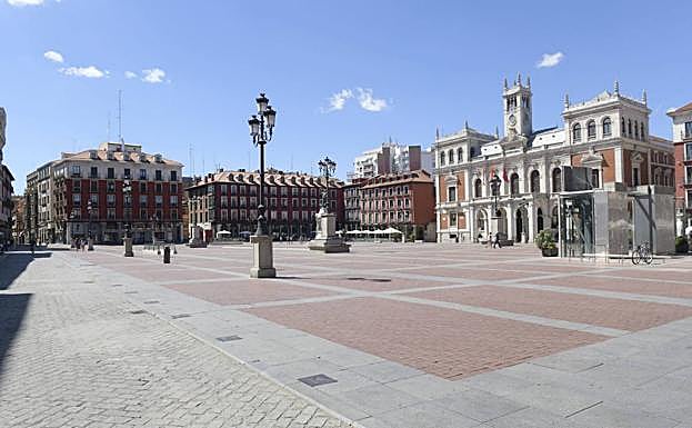 La Plaza Mayor, sin escenarios. 