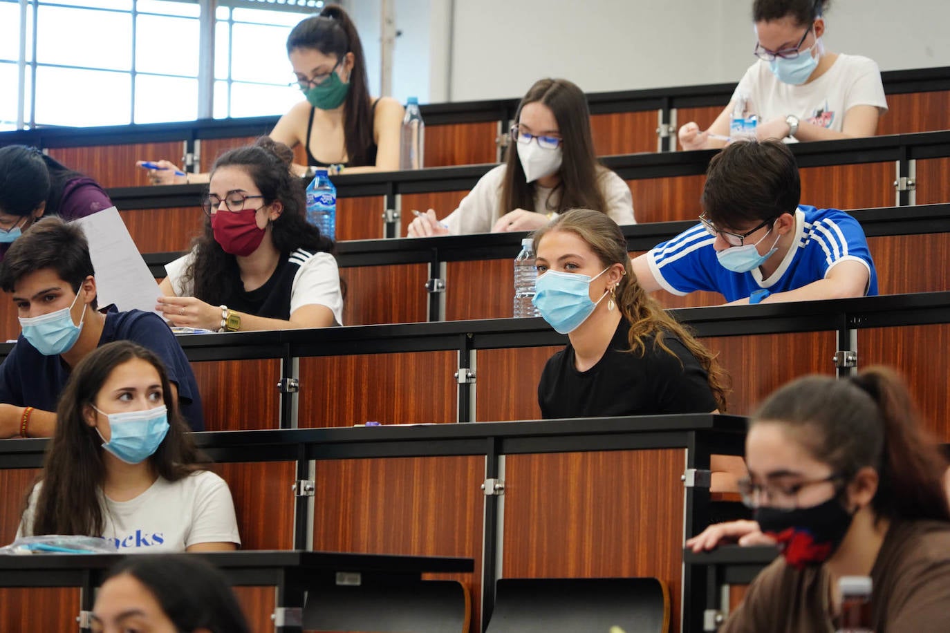 Los futuros universitarios se enfrentan estos días a la prueba de acceso en el distrito de Salamanca. 