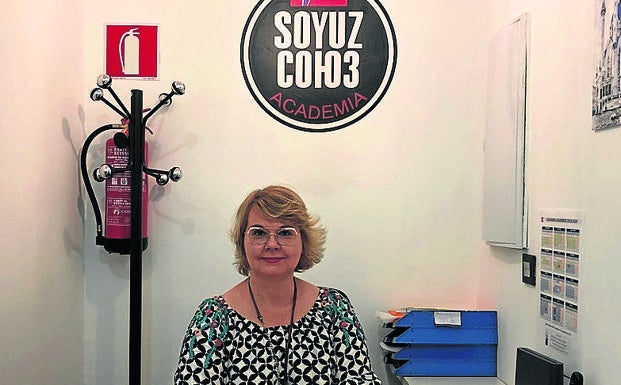 Yulia Remizova, en la academia Soyuz Valladolid. 