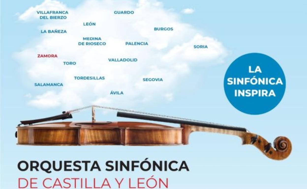 Cartel del concierto de la Orquesta Sinfónica de Castilla y León. 