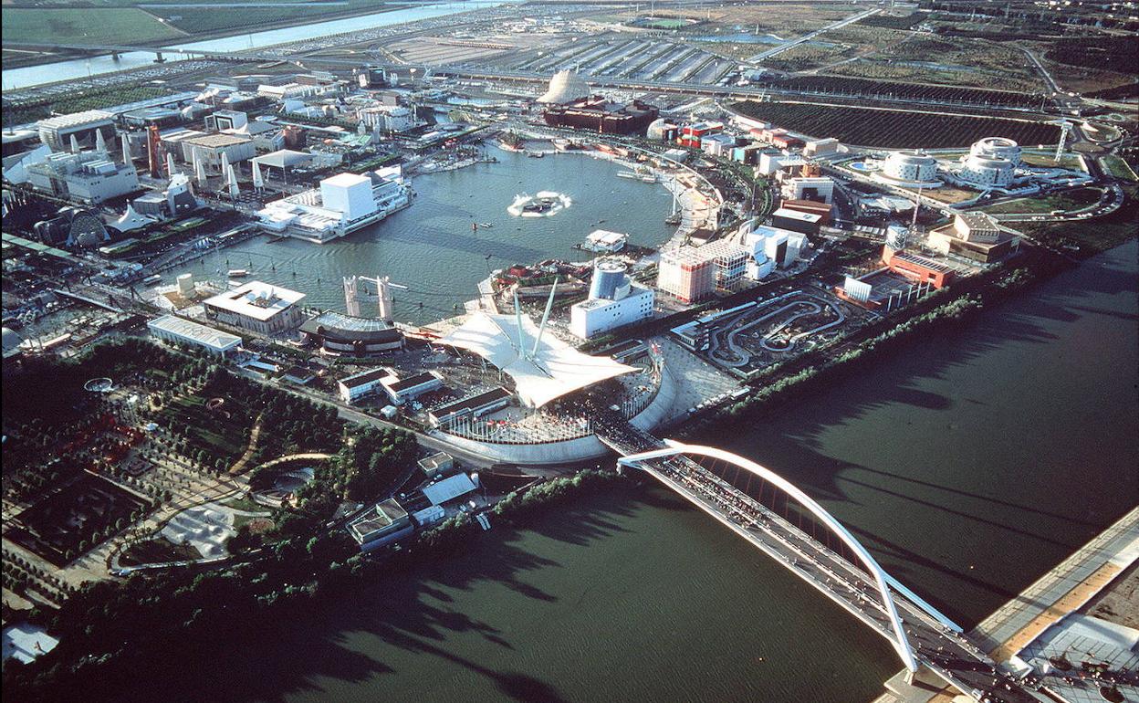 Panorámica de la Expo de Sevilla en 1992.