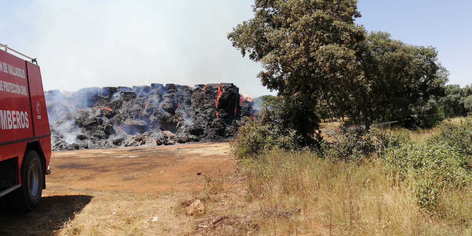 Fotos: Activo un incendio en la localidad vallisoletana de Villalba de los Alcores