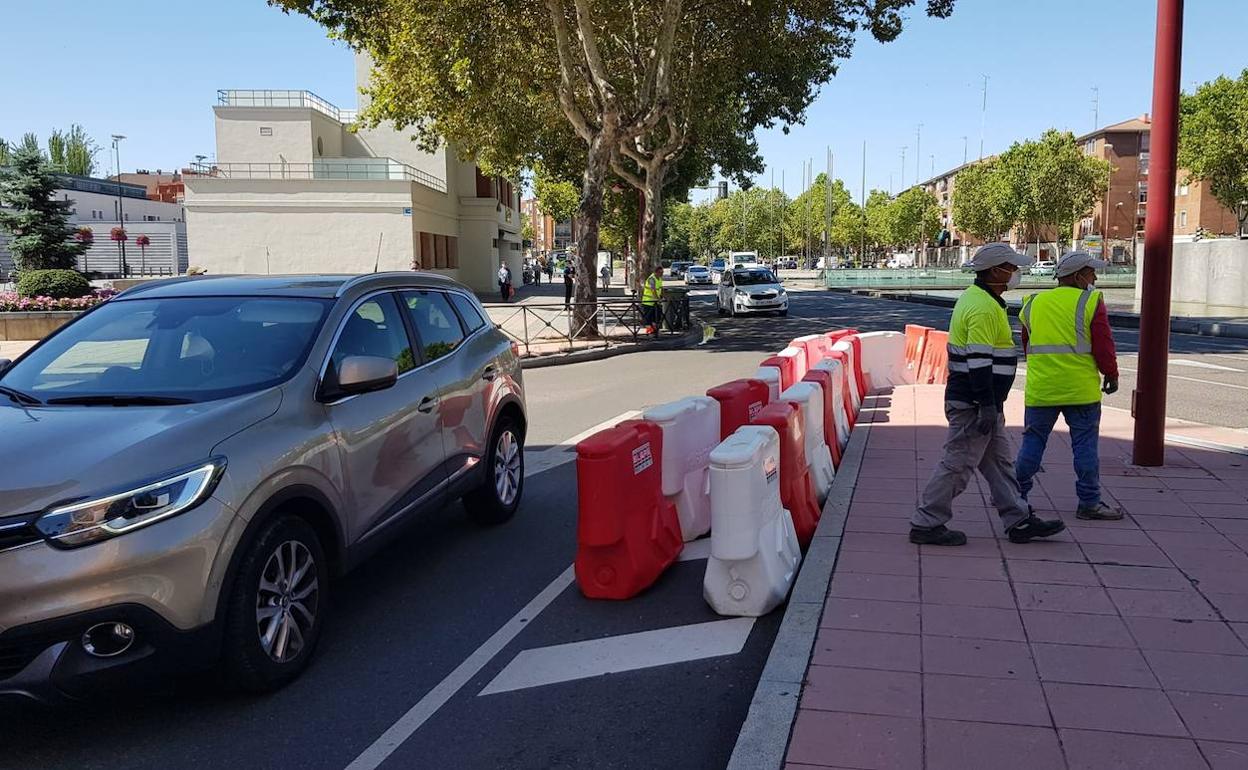 Obras en el paseo de Zorrilla.