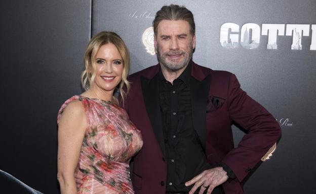 Kelly Preston y John Travolta hace dos años en la premiere de 'Gotti'.