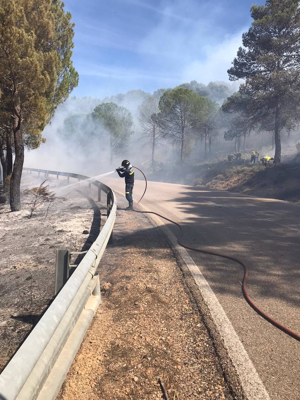 Arde parte del monte de Villagarcía de Campos. 