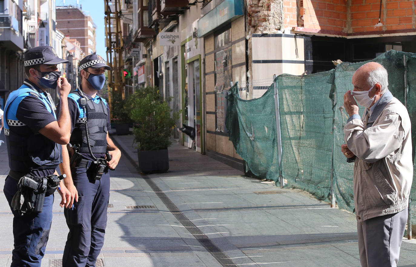 Fotos: Primer día de uso obligatorio de la mascarilla en Palencia