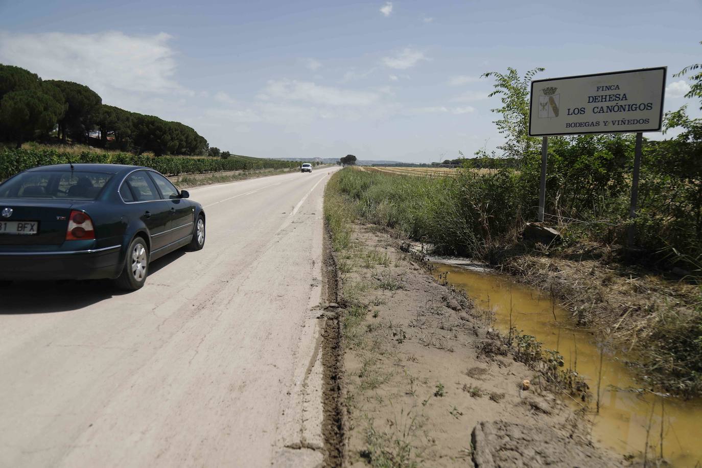 Fotos: Restos de barro en la carretera Pesquera de Duero-Renedo de Esgueva