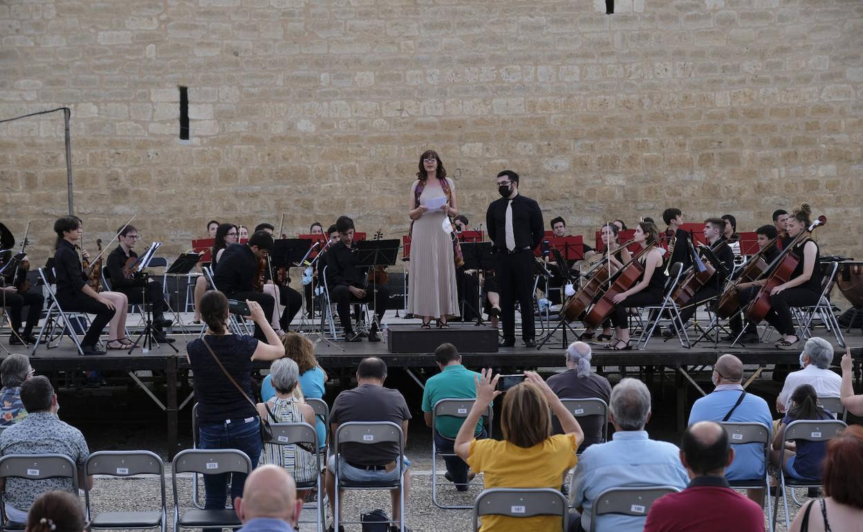 Un momento del concierto celebrado este domingo en Fuensaldaña. 