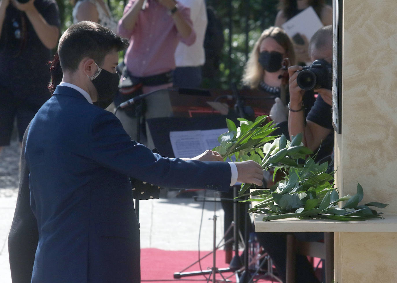 Homenaje a las víctimas de covid en Castilla y León.