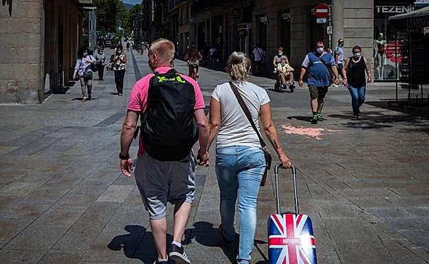Unos turistas británicos. 