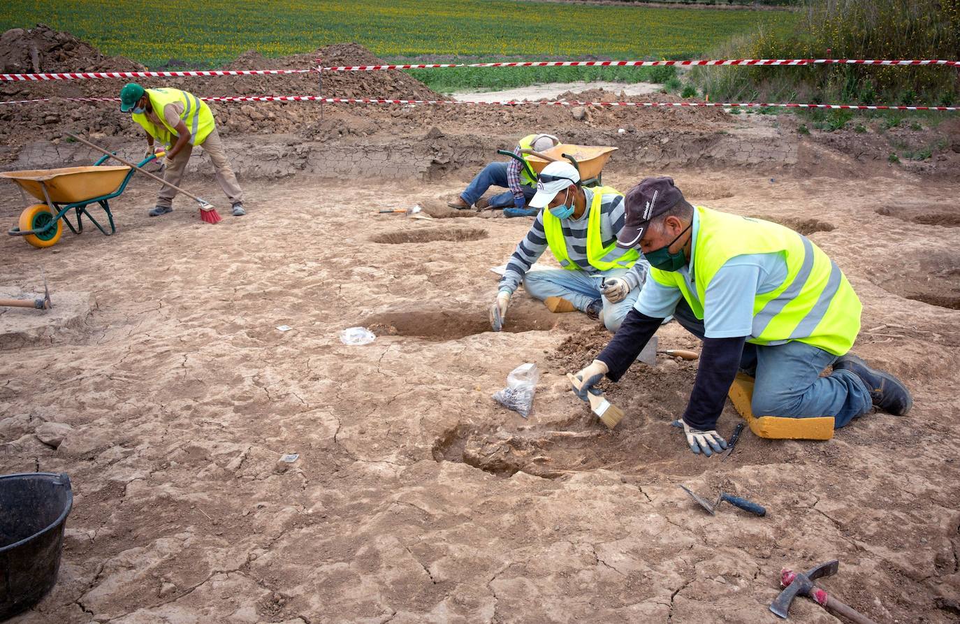 Fotos: Las obras de la A-12 han permitido descubrir una necrópolis en Grañón (La Rioja)