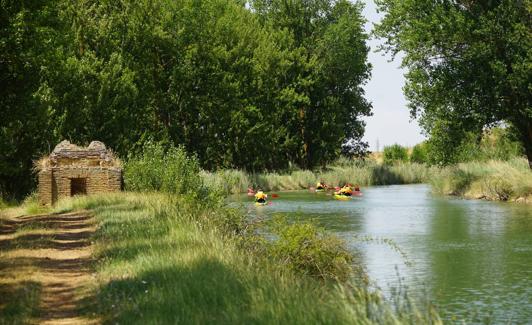 Paseos en piragúa por el Canal de Castilla. 