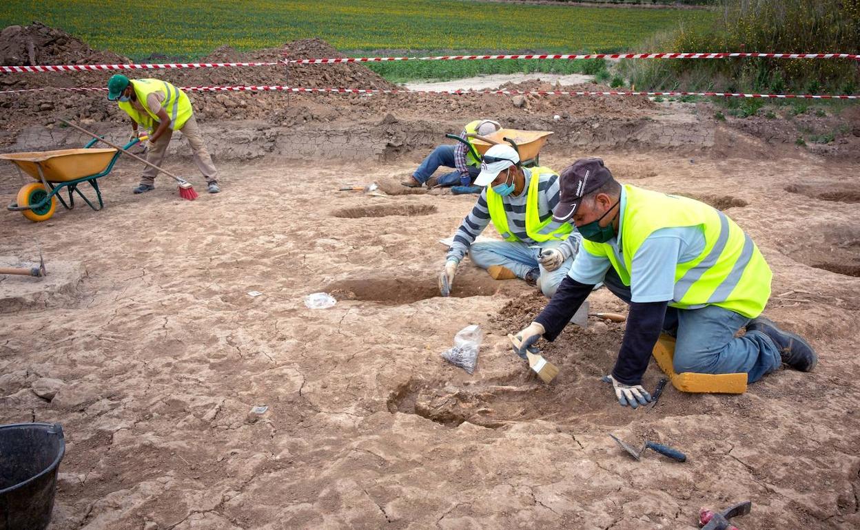 Imagen de los trabajos de excavación realizados esta semana.