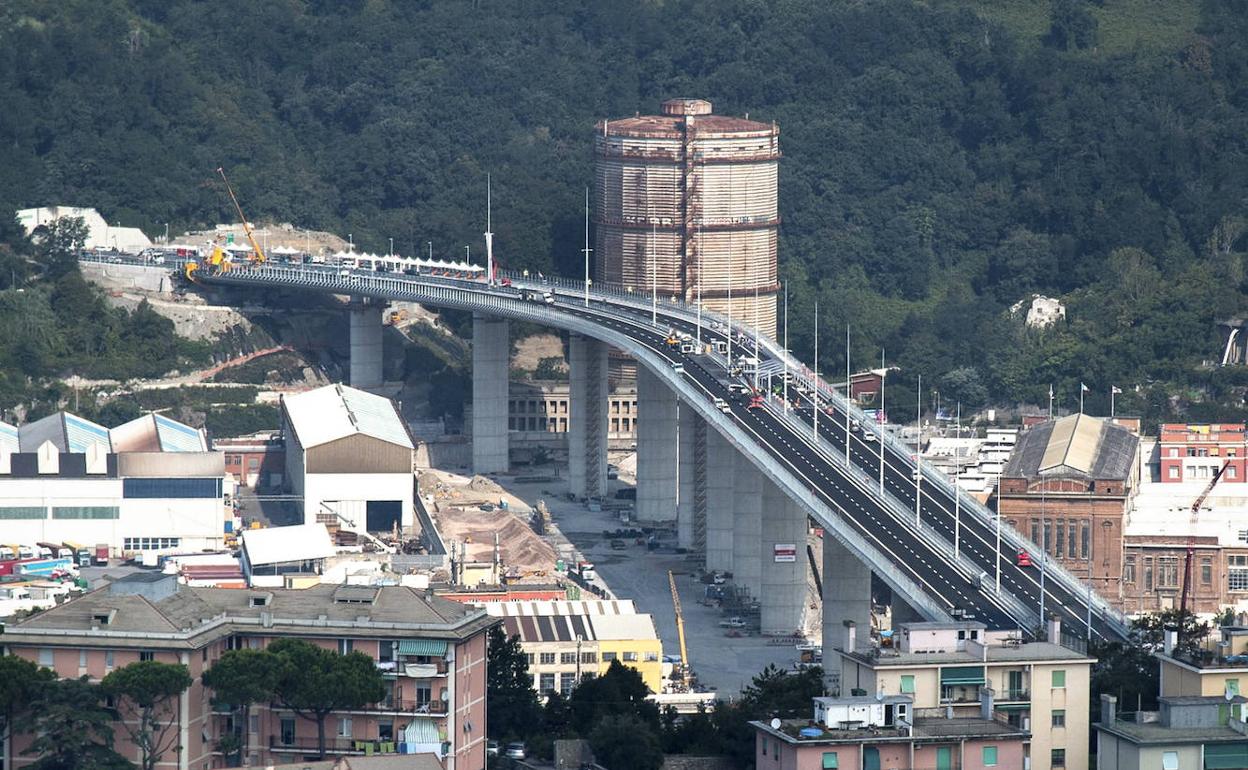 Génova restaña en parte sus heridas con la inauguración del nuevo puente