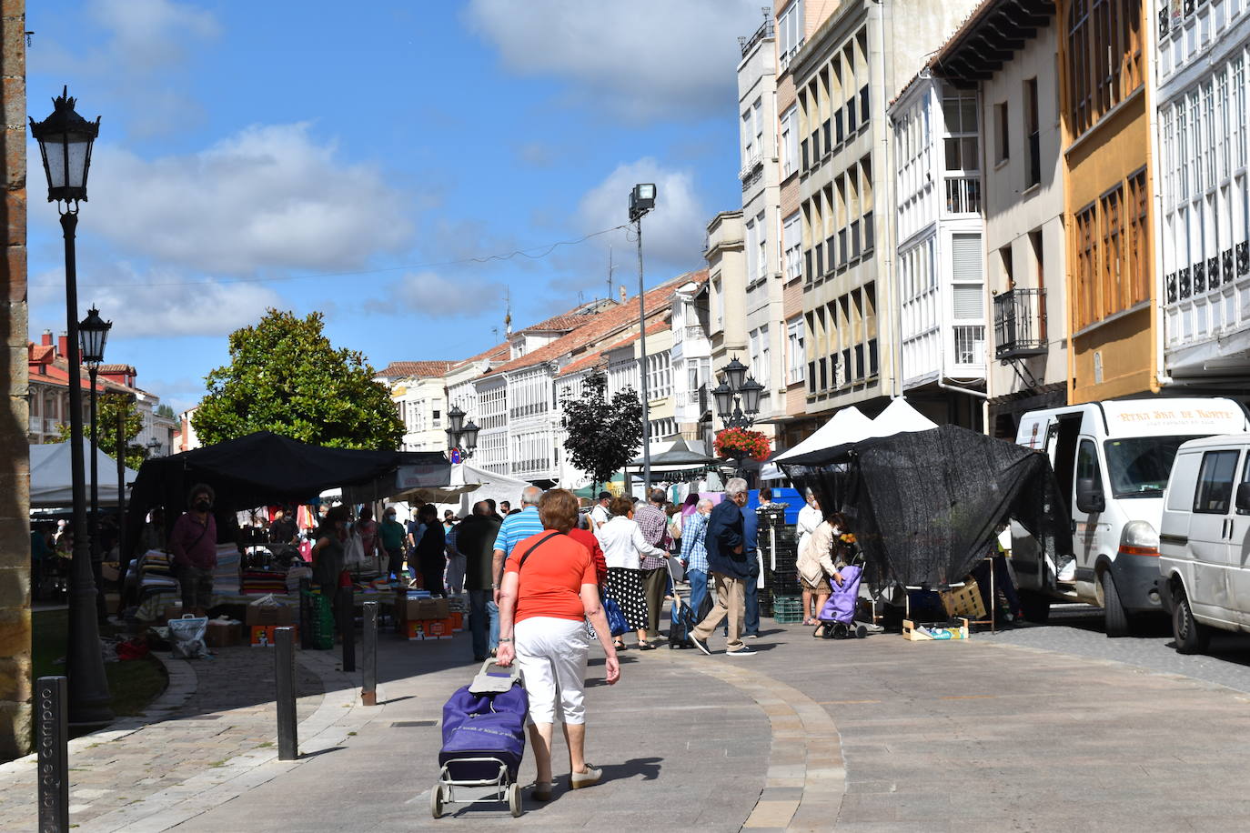 El mercado de Auilar, este martes.