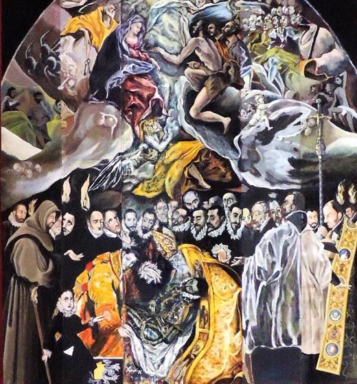 Reinterpretación de 'El entierro del Señor de Orgaz', de 'El Greco'. 