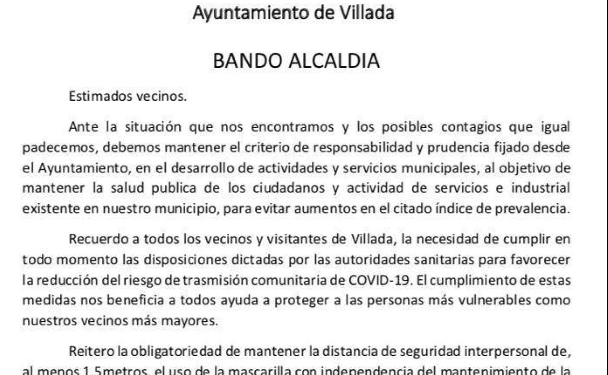 Villada, de zona tranquila a peligro de confinamiento