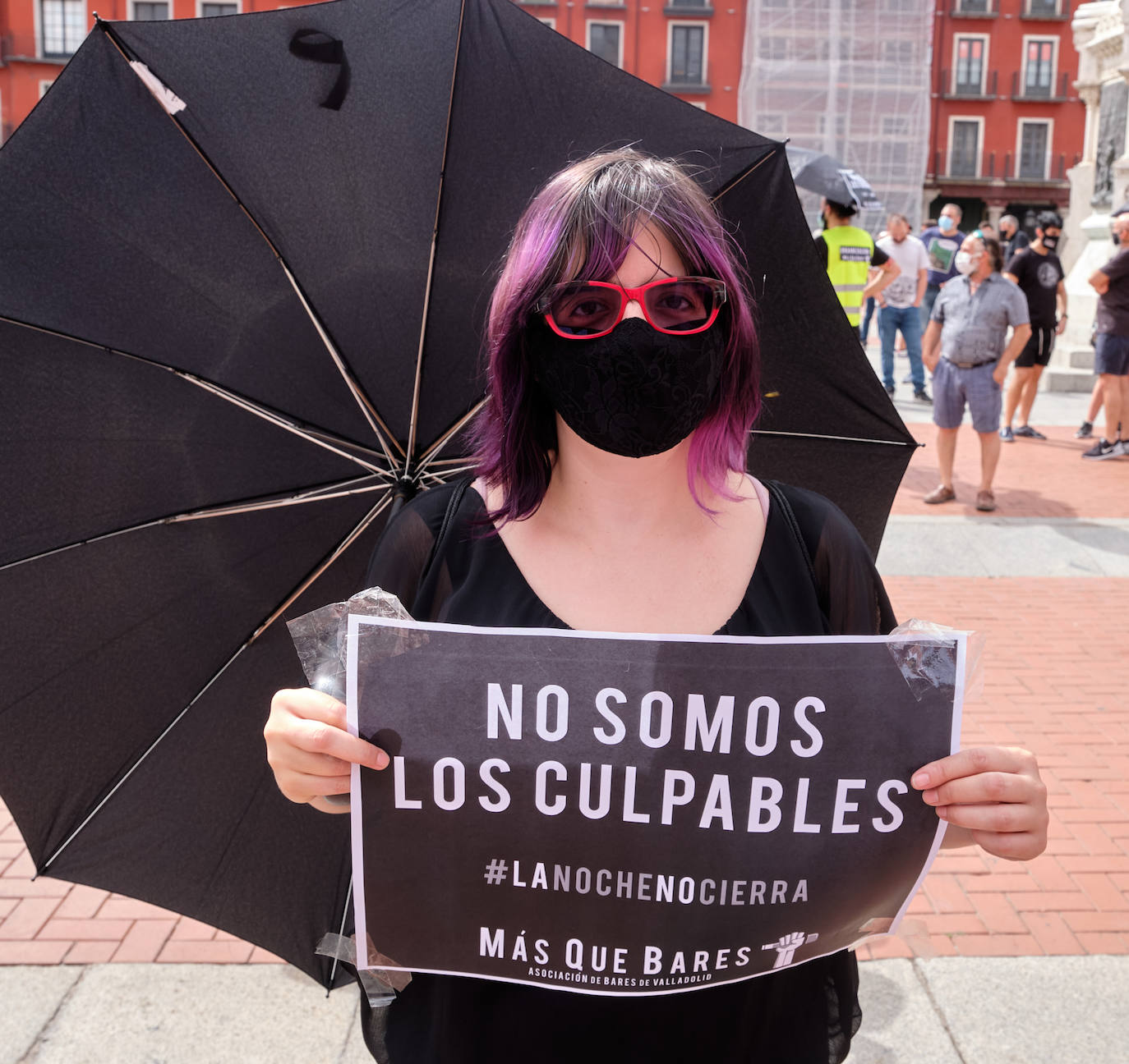 El sector del ocio nocturno protesta en Valladolid. 