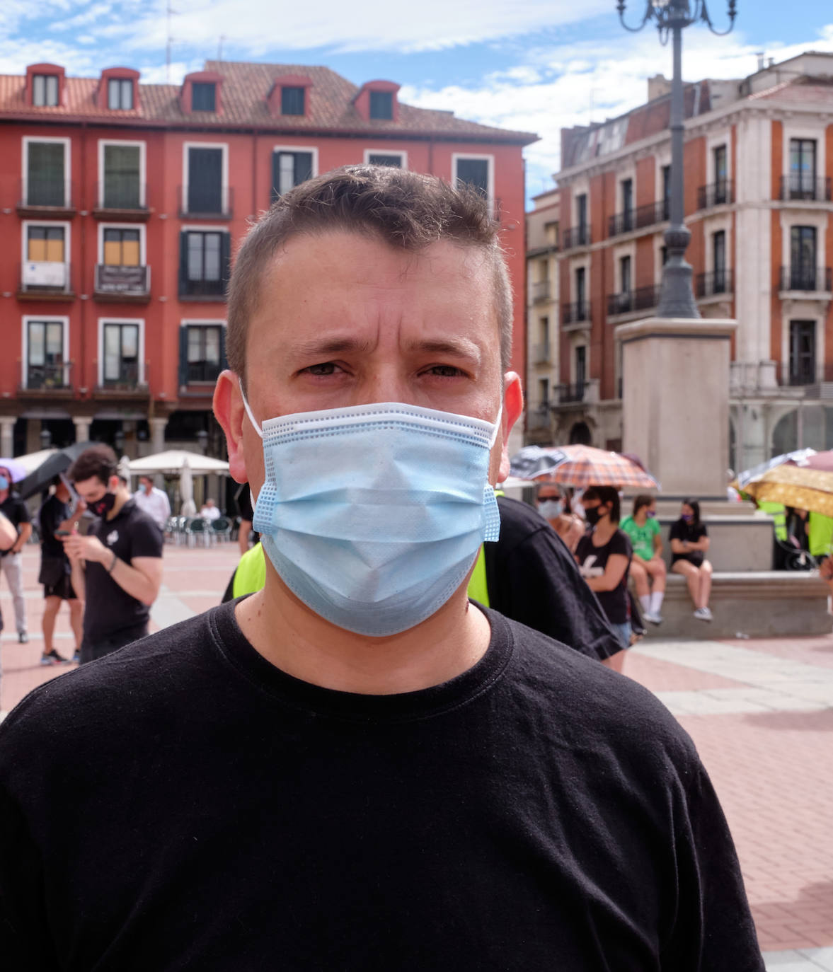 El sector del ocio nocturno protesta en Valladolid. 