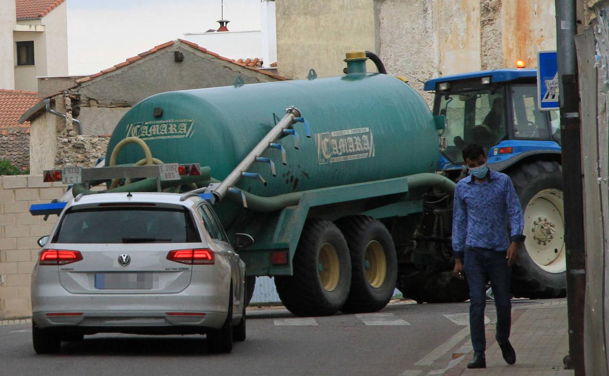 Calle de Cantalejo en estos días. 