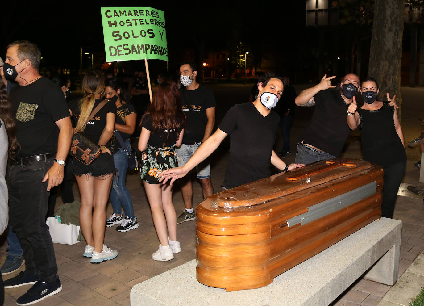 Manifestación de los hosteleros.