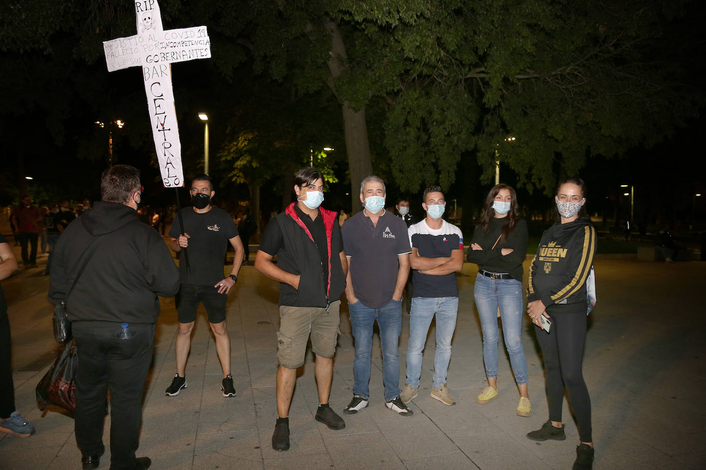 Manifestación de los hosteleros.