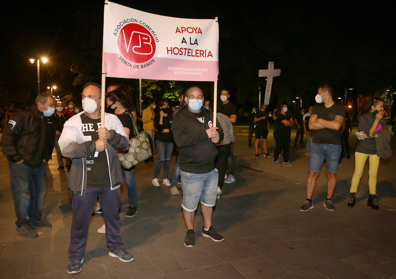 Manifestación de los hosteleros.