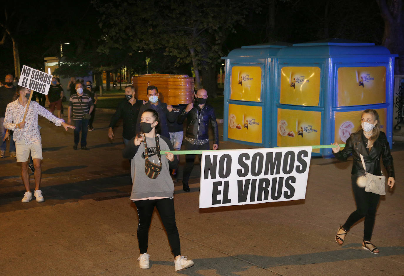 Manifestación de los hosteleros.