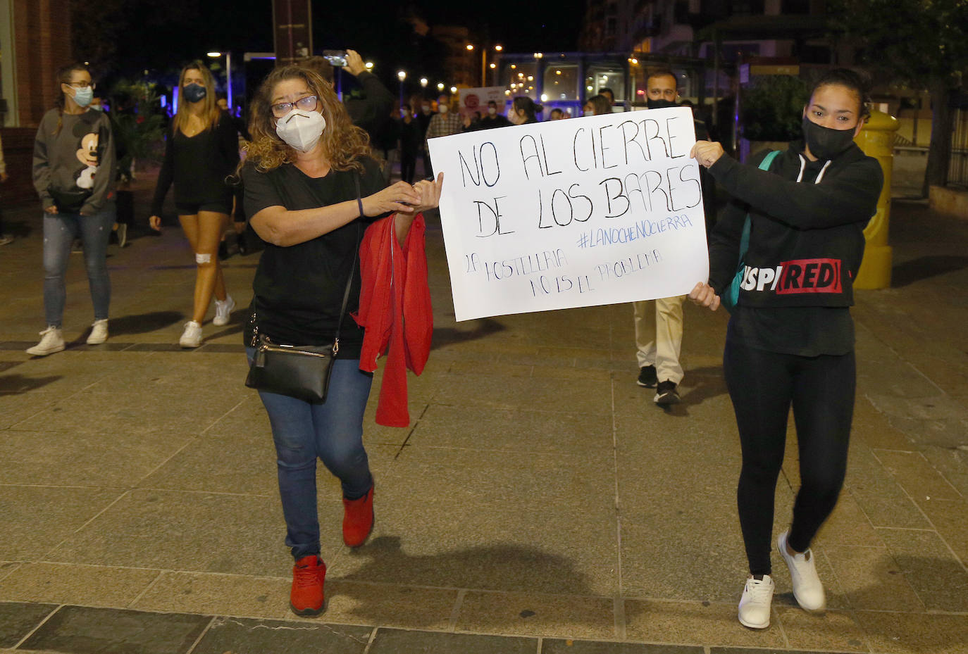 Manifestación de los hosteleros.