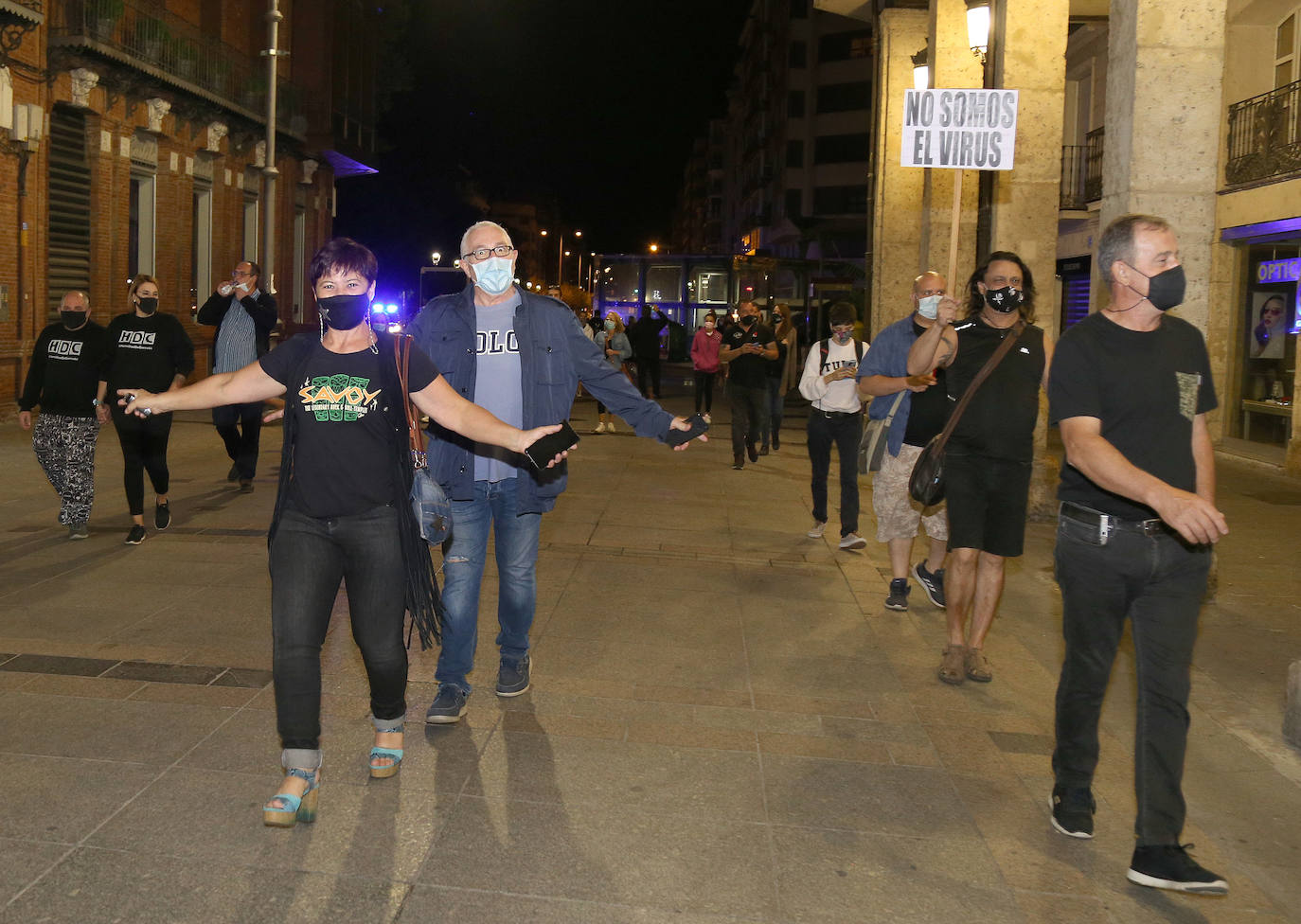 Manifestación de los hosteleros.