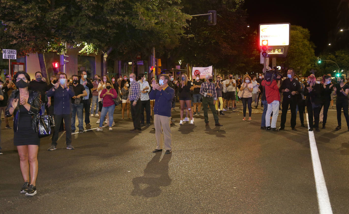 Manifestación de los hosteleros.