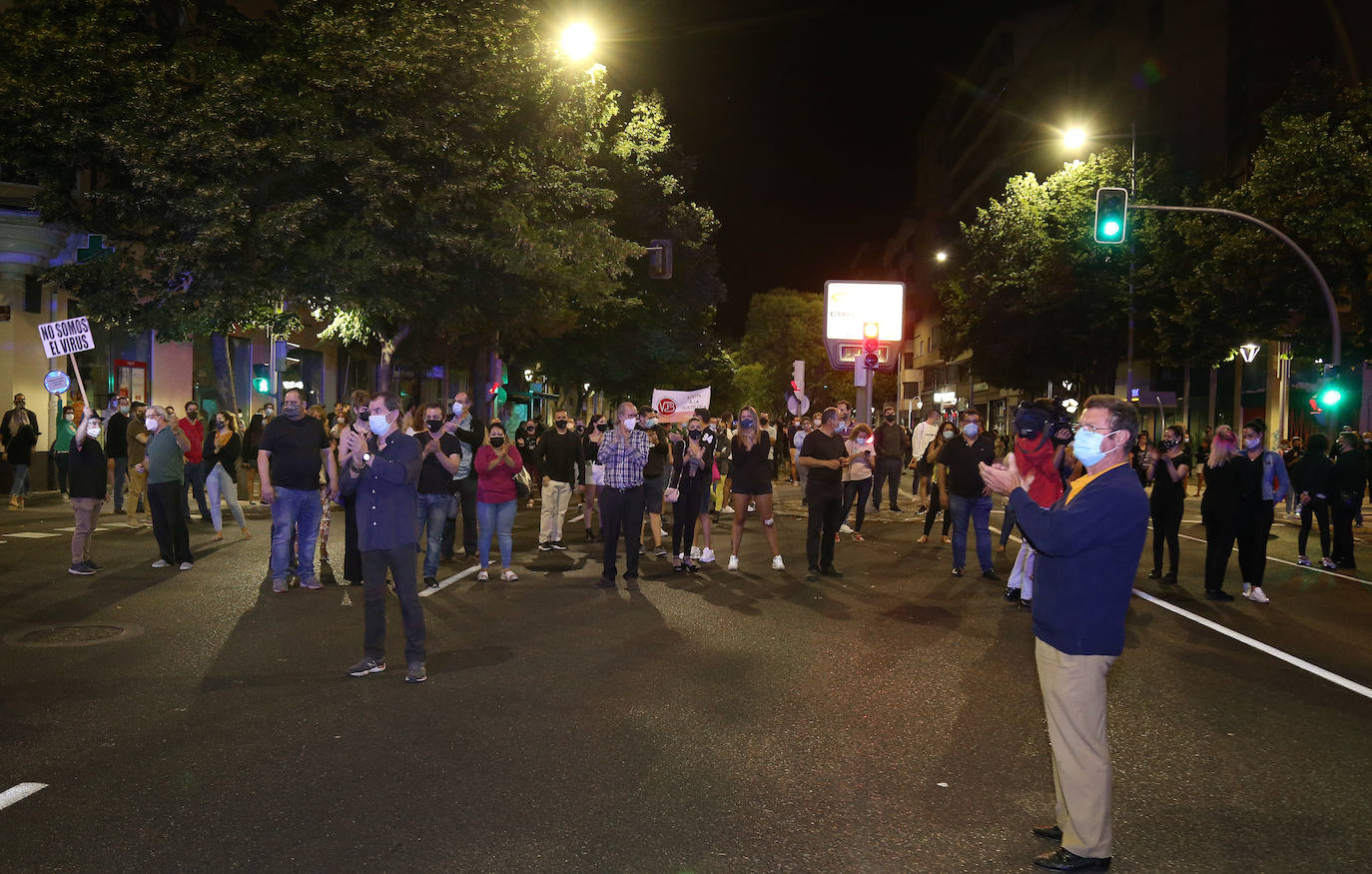 Manifestación de los hosteleros.