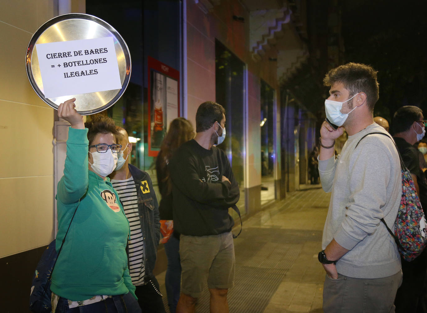 Manifestación de los hosteleros.