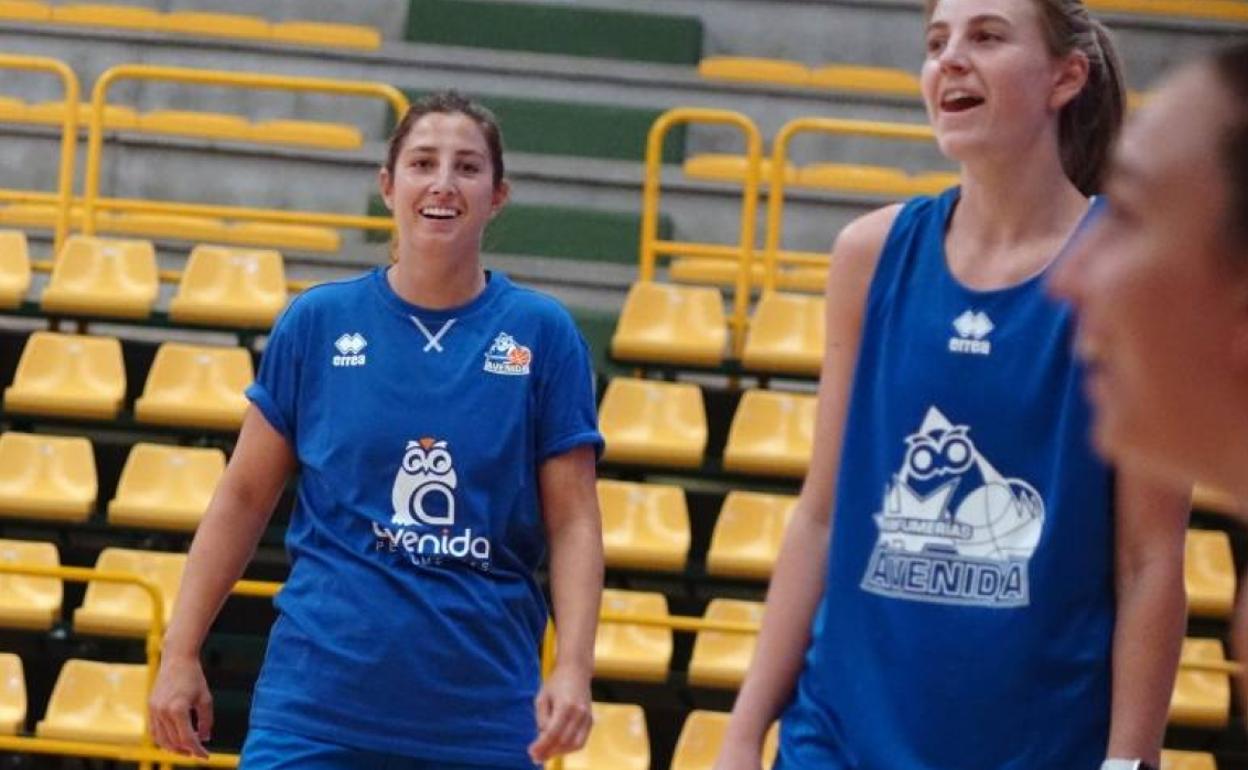 Leo Rodríguez, en el entrenamiento de hoy.