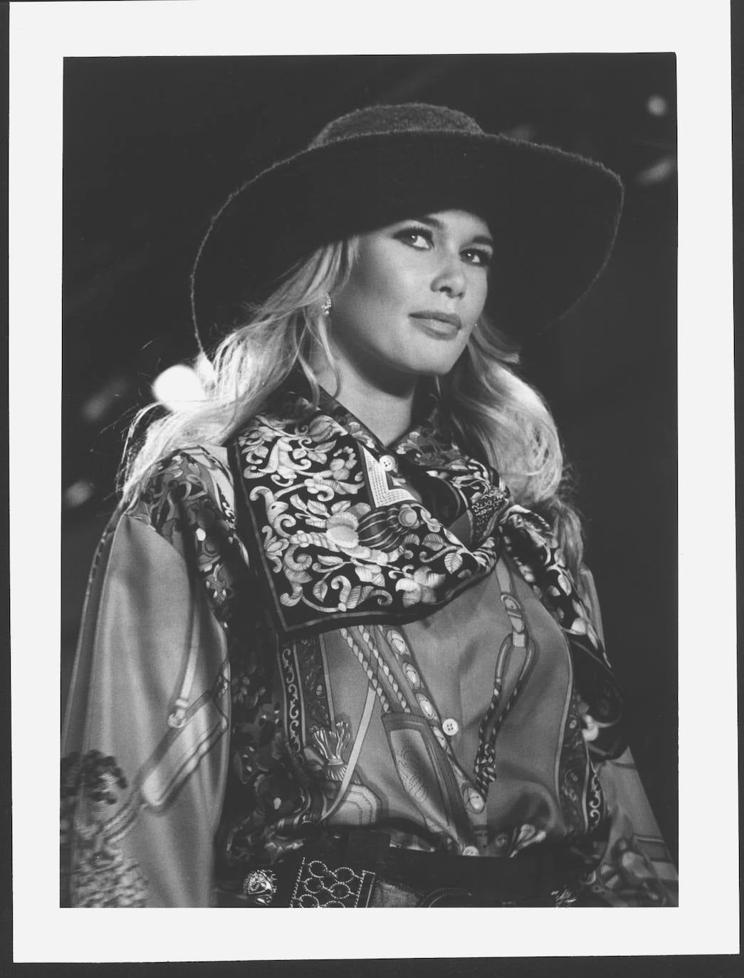 Claudia Schiffer en la pasarela Cibeles, en 1992. 