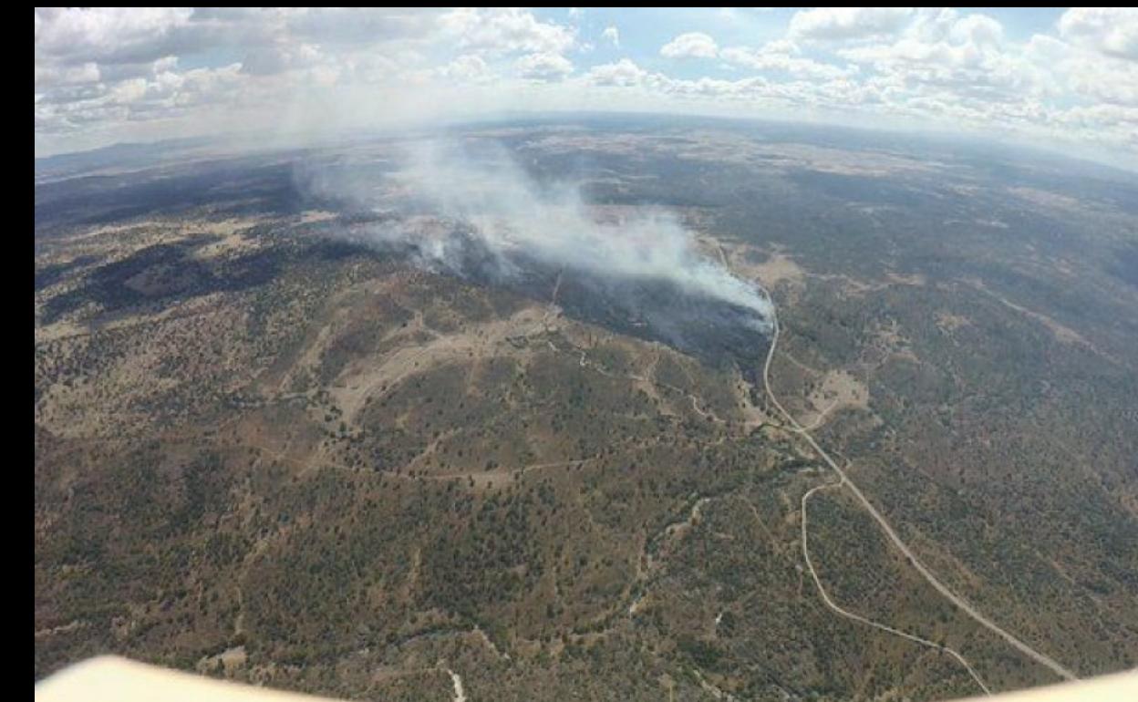 Imagen de un incendio en el oste de la provincia. 