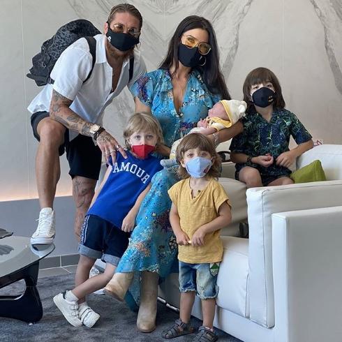 La familia Ramos Rubio al completo. 