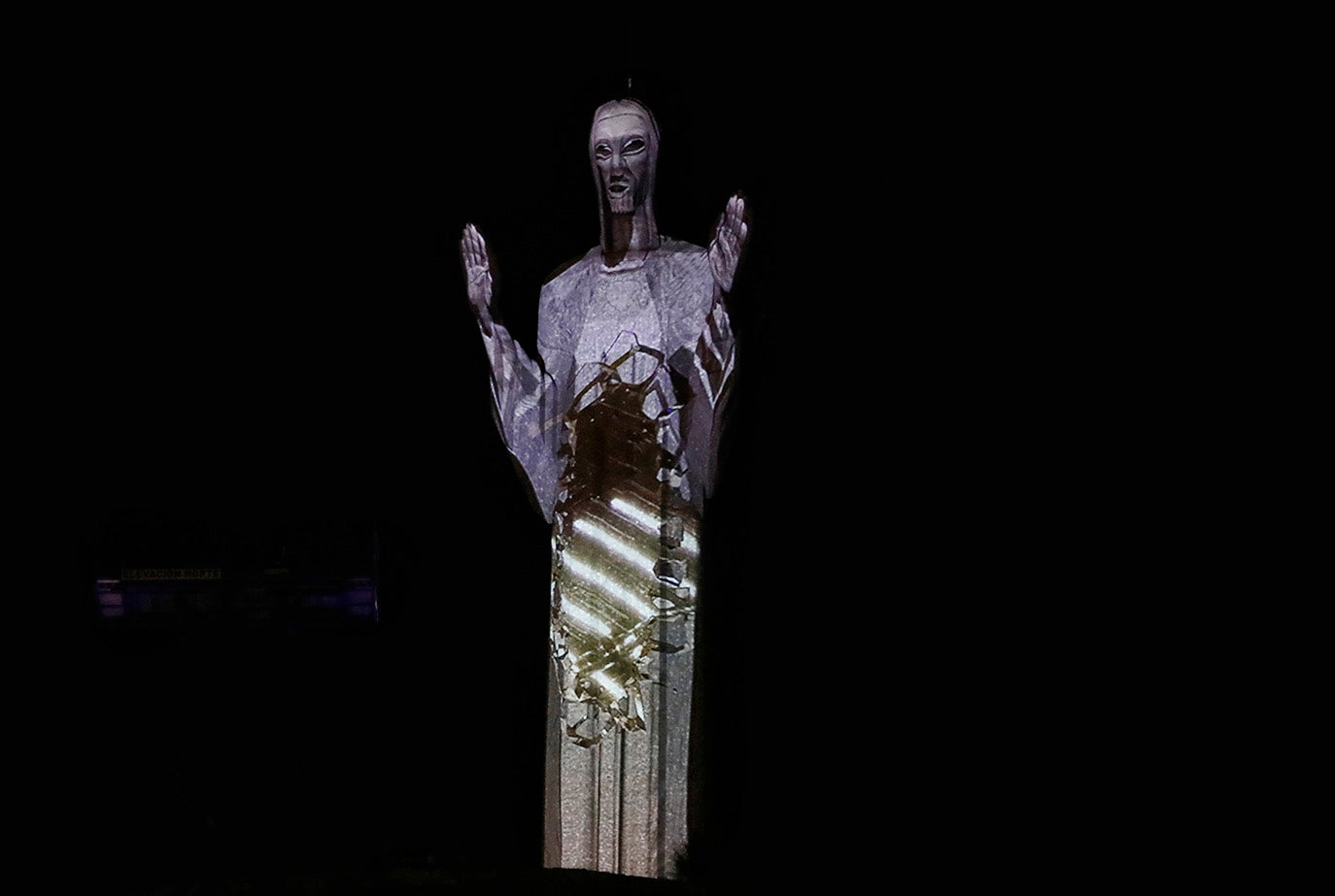 Videomapping en el Cristo del Otero.