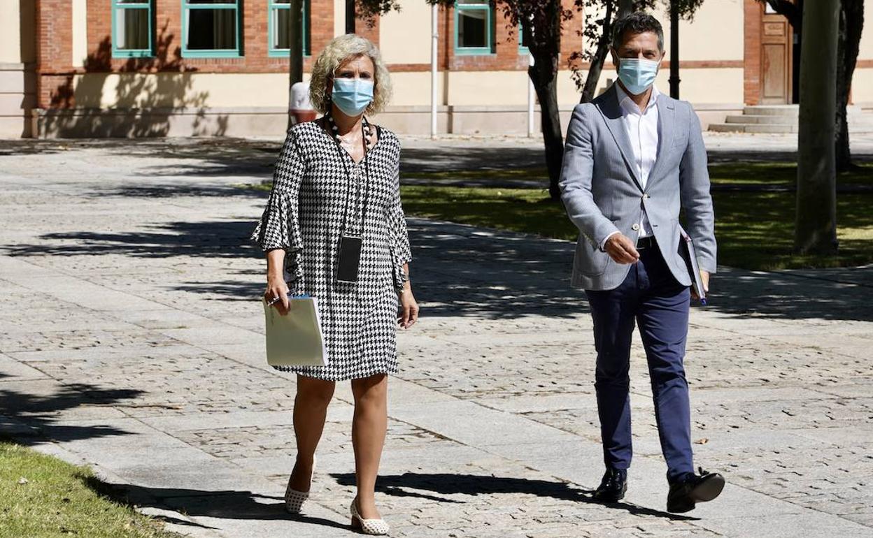 Verónica Casado, consejera de Sanidad, este martes antes de su comparecencia.