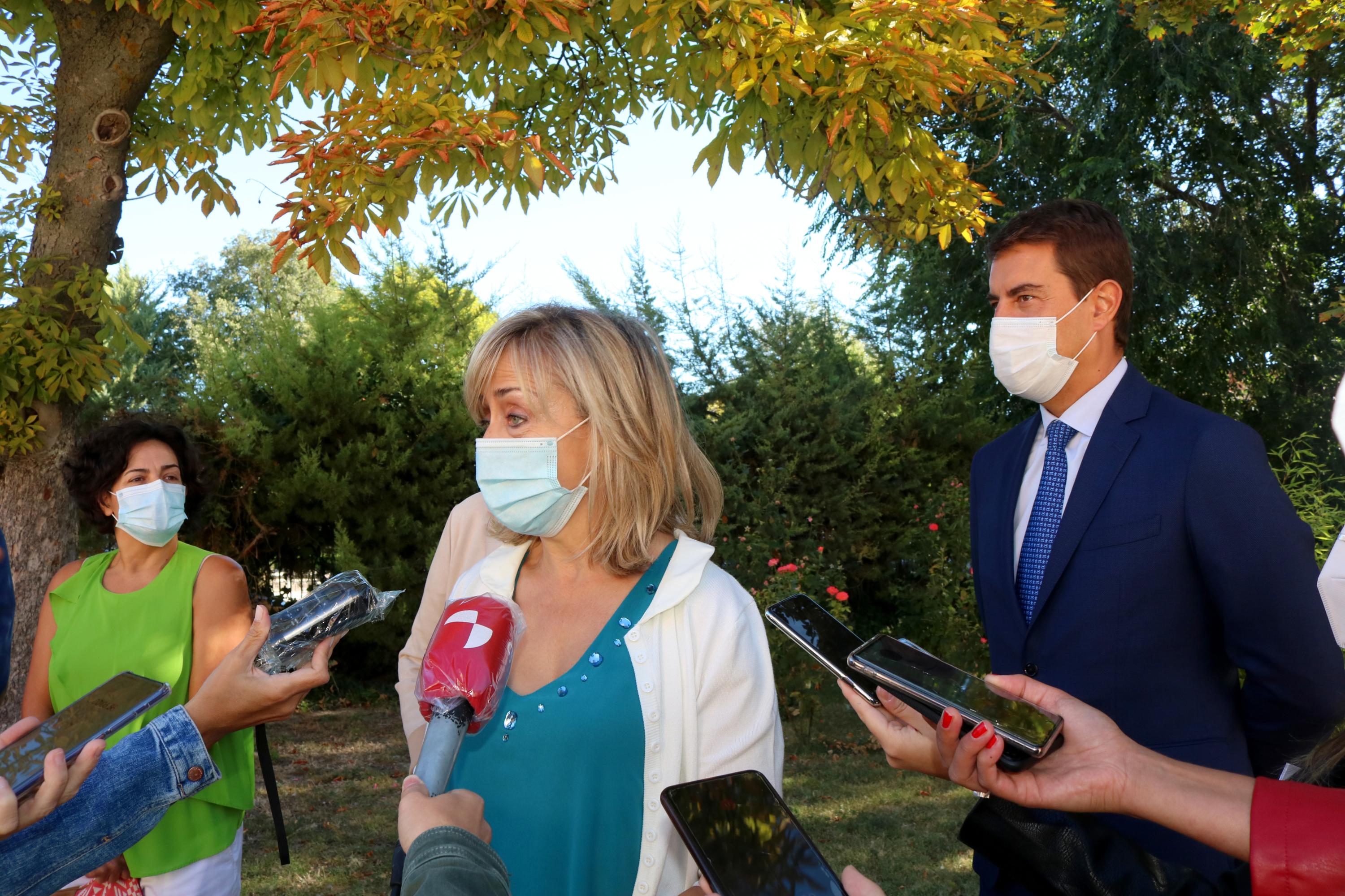 El consejero de Presidencia de la Junta de Castilla y León, Ángel Ibáñez, visitó Baltanás