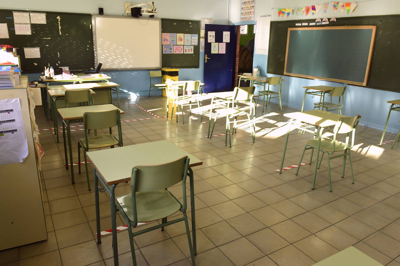 Primer día en el Colegio Cristóbal Colón de Valladolid.