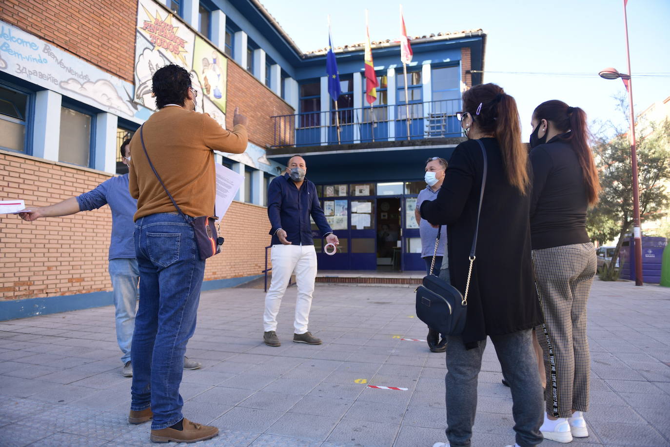 Primer día en el Colegio Cristóbal Colón de Valladolid.