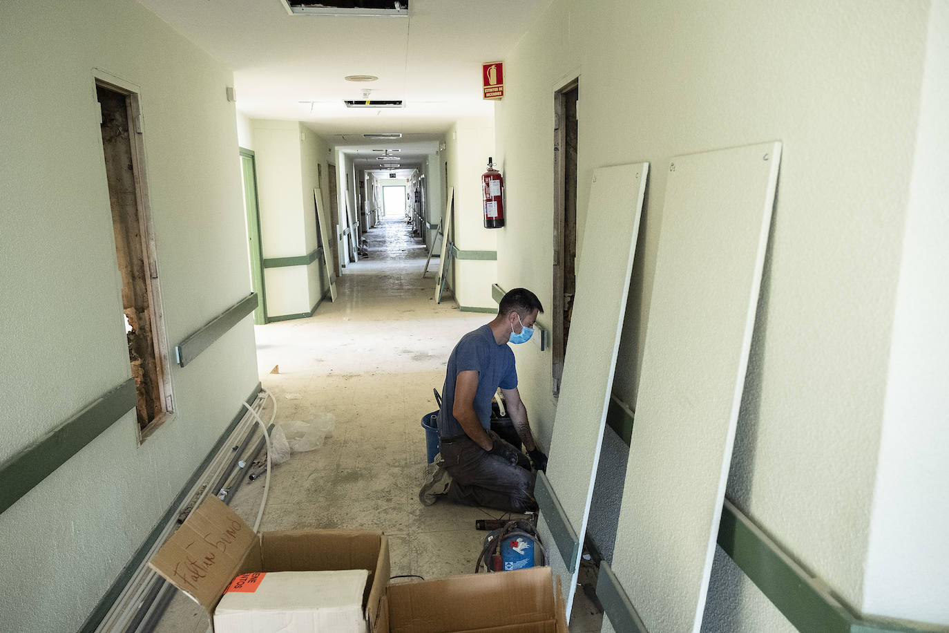 Fotos: Obras de reforma de dos plantas del antiguo Río Hortega, en la Rondilla