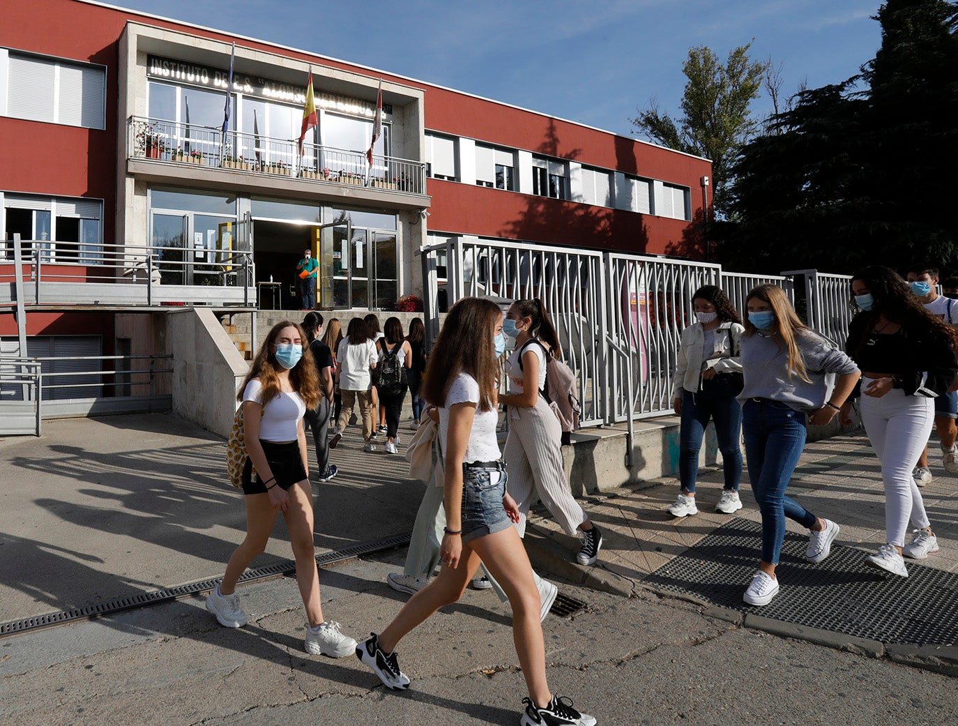 Los alumnos de la ESO y de Bachillerato de Palencia vuelven a clase.